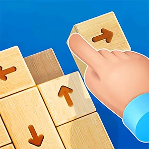 Tap 3D wood block away